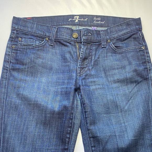 7 For All Mankind Straight Leg Jeans in Deep Blue - Picture 6 of 6